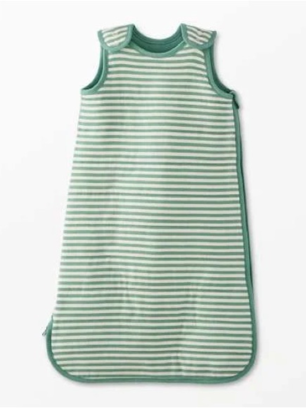 Hanna Andersson Green and White Striped Sleeveless Sleep Sack